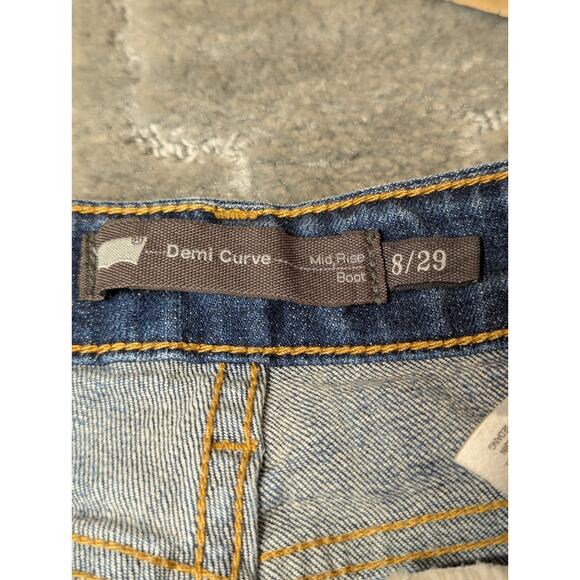Levis Demi Curve Bootcut Jeans WOMENS 8/29 Mid Rise Blue Denim Cowgirl Western - Picture 3 of 9